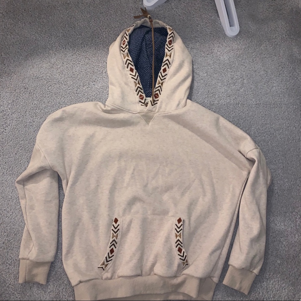 Soft boho hoodie with tassels